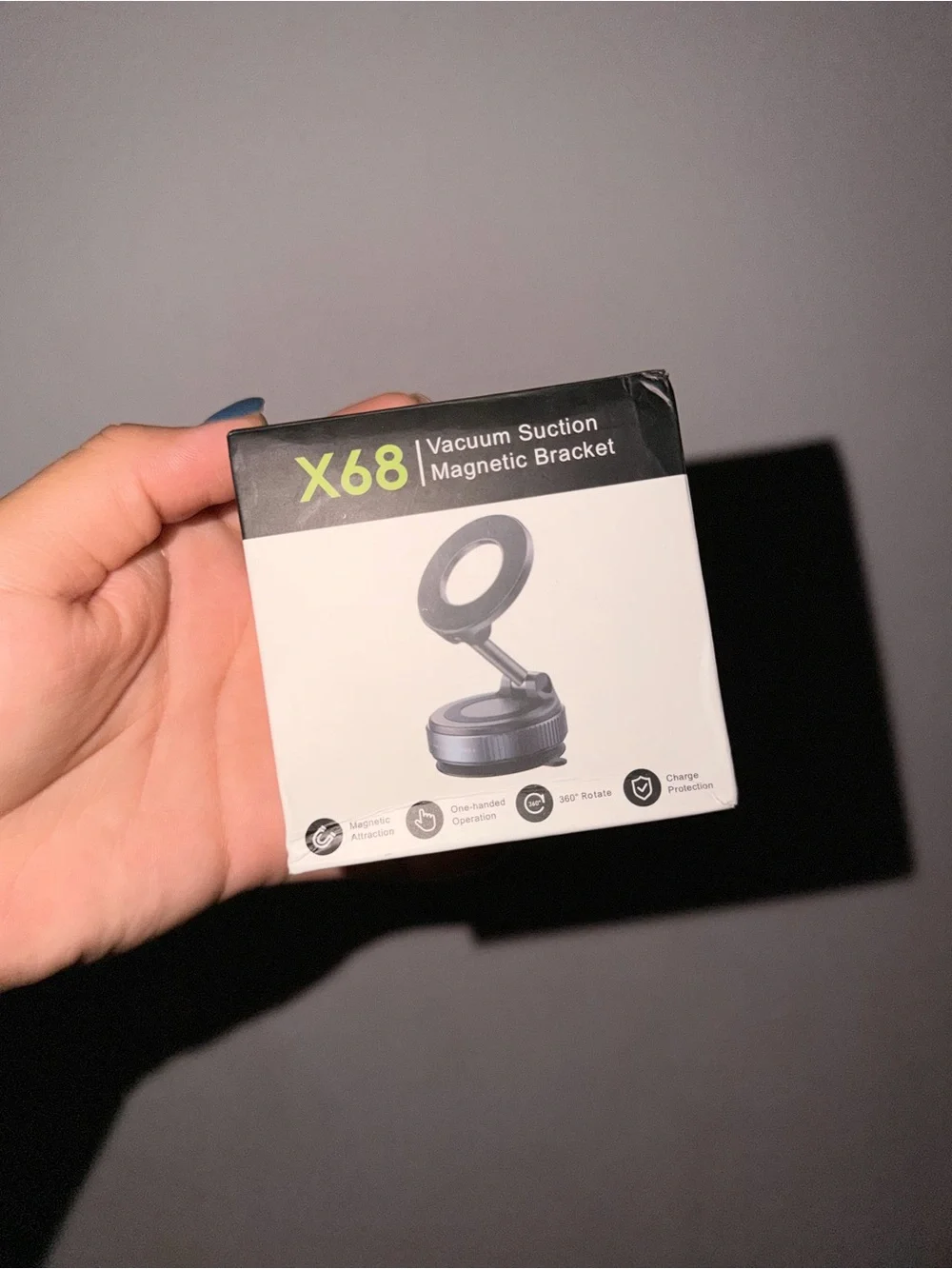 X68 Vacuum Suction Magnetic Bracket - Black/Gray
